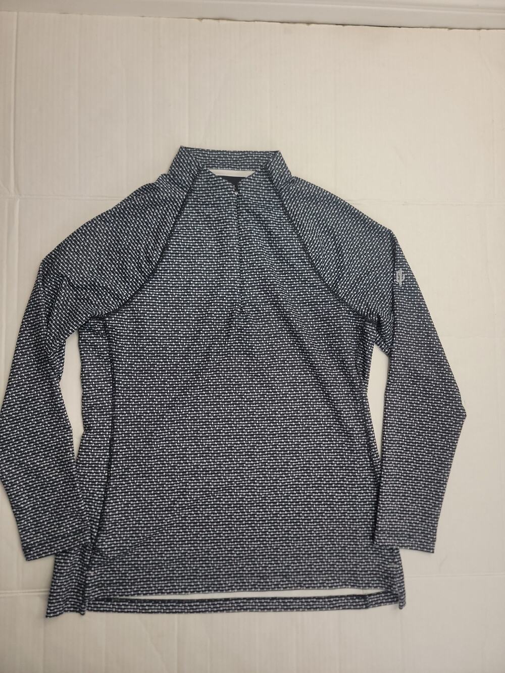 Peter Millar Womens Quarter Zip Pullover Large Golf Performance UPF 50 Quick Dry